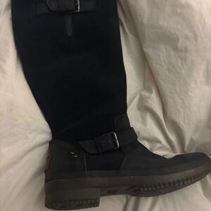 UGG Dark Heeled Boots with Buckle